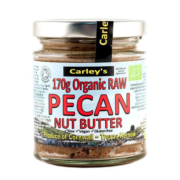 Organic Raw Pecan Nut Butter in 170g jar from Carley's