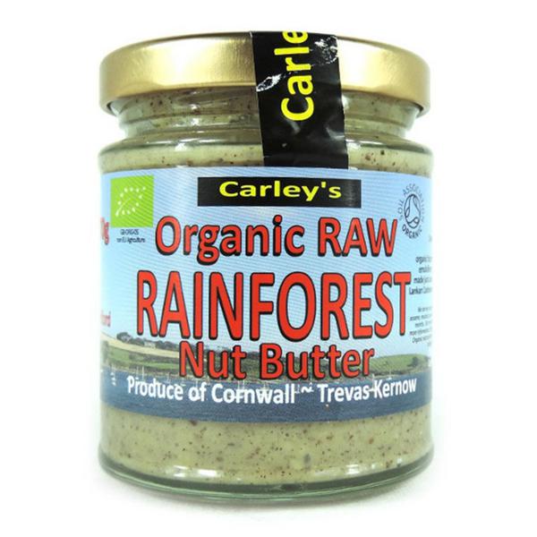 Organic Rainforest Nut Butter in 170g jar from Carley's Organic