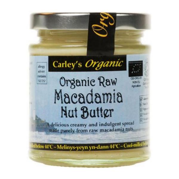 Organic Raw Macadamia Nut Butter in 170g from Carley's