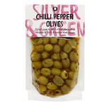 Picture of  Chilli Pepper Pitted Green Olives