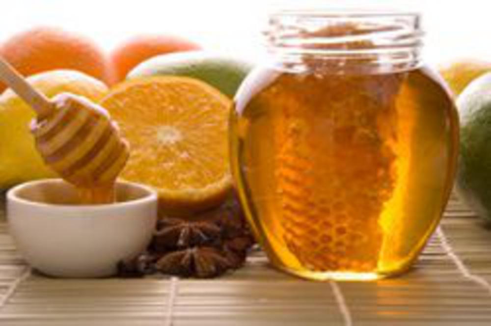 Local honey with citrus fruit